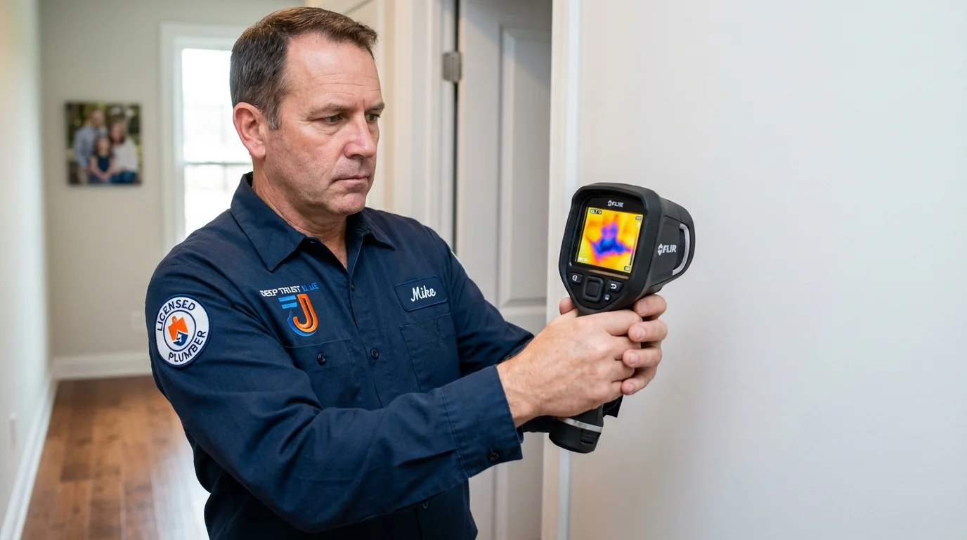 Thermal imaging leak detection by Johns Plumbing LLC in Berwyn